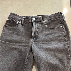 Madewell Black Straight Leg Jeans with Classic Stitching